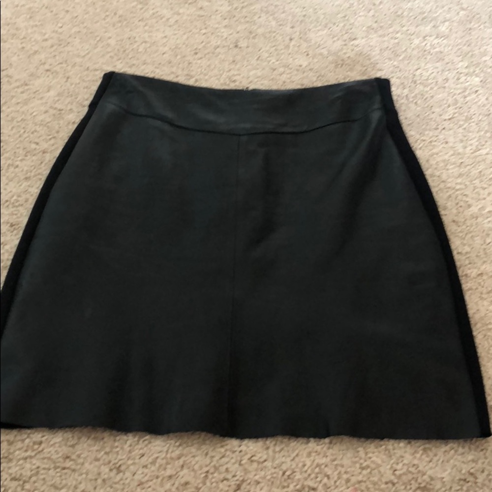 Black leather skirt